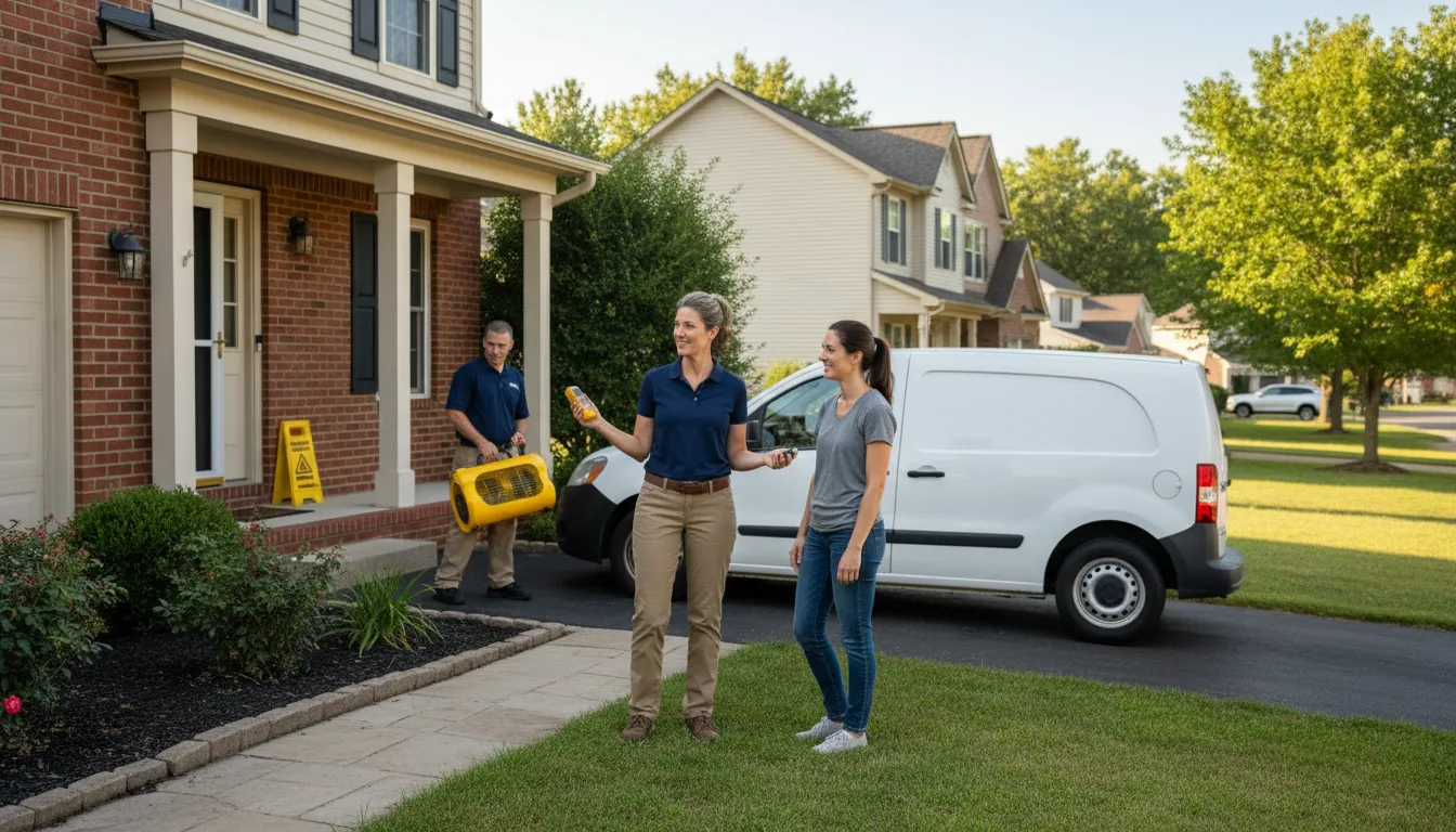 Residential water damage restoration in Mackinaw, IL